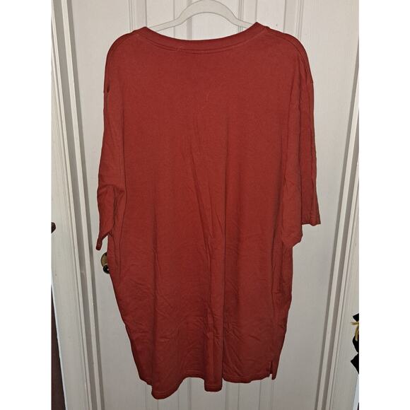 Tall Men's 3X Boulder Creek Trading Company Red Button Down T-Shirt - Picture 2 of 4